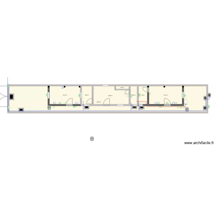 1-Plan Maison Angr&eacute;. Floor plan with 19  and 101 m²