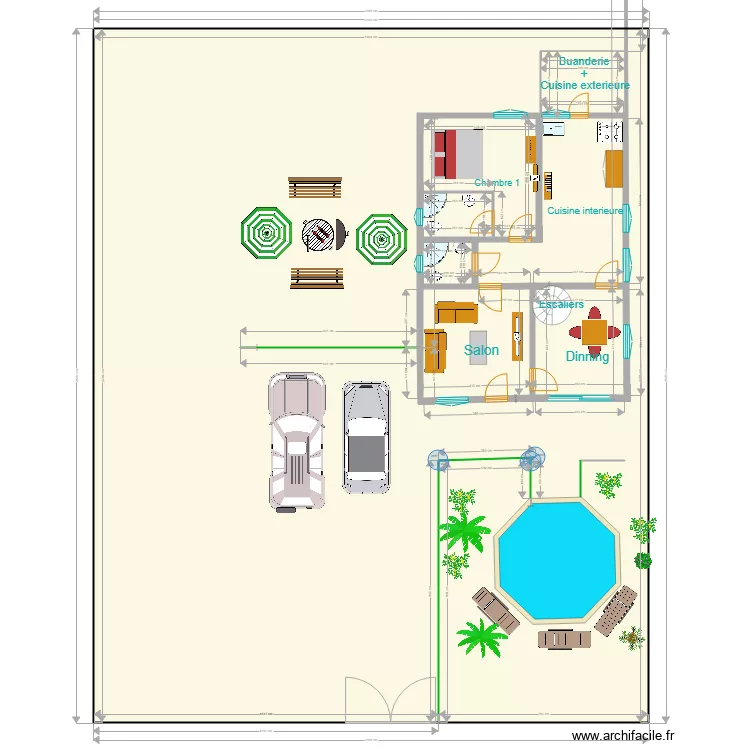 kayiranga superficie batie. Floor plan with 