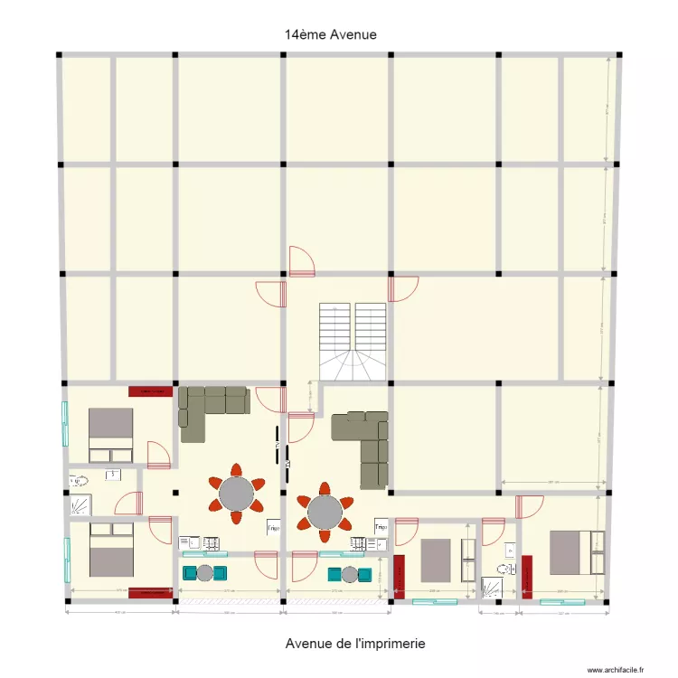 appartements etage. Floor plan with 