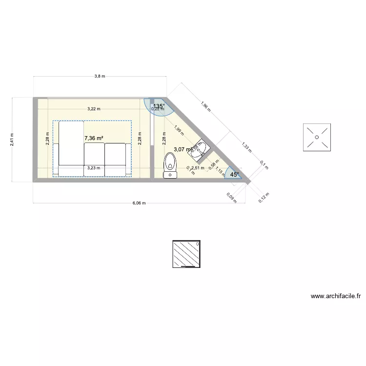 chambre enfants rancho. Floor plan with 