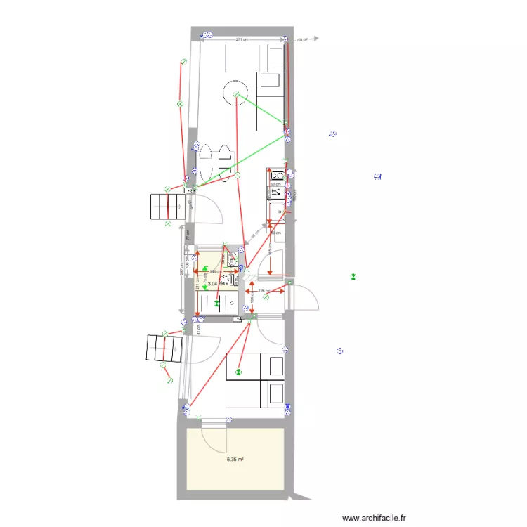 Qta Pequena Studios électricité. Floor plan with Qta Pequena Studios électricité. Floor plan with
