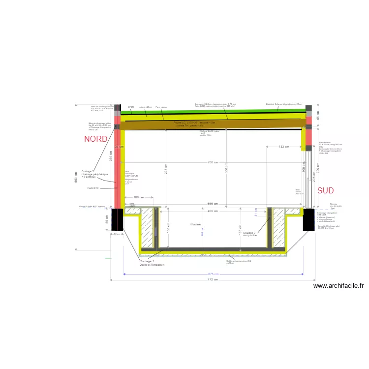 piscine v9004 - coupe nord-sud sans dalle v5.5. Floor plan with piscine v9004 - coupe nord-sud sans dalle v5.5. Floor plan with