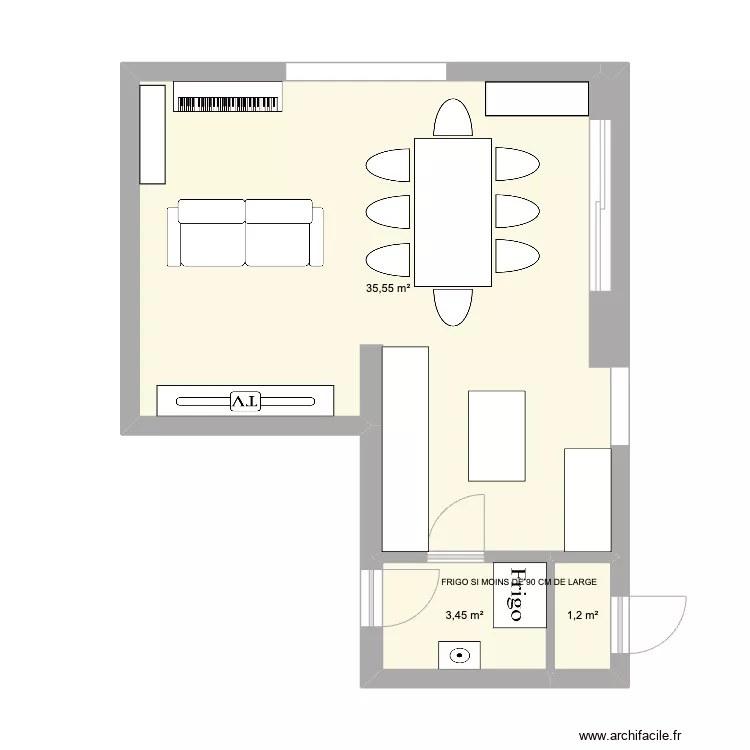 cuisine/salle &agrave; manger2. Floor plan with 
