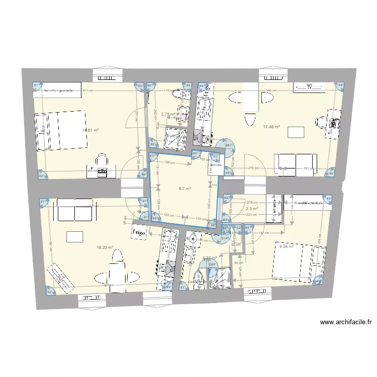 st nicolas Etage 1 v2. Floor plan with 
