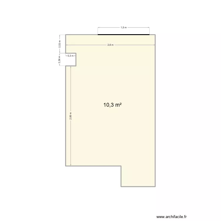invitados. Floor plan with 1  and 10 m²