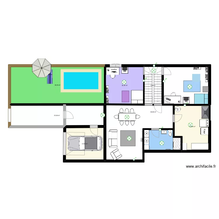 Sous sol. Floor plan with 