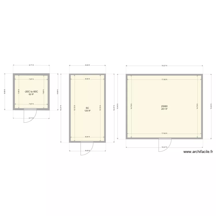 3M Project 3 rooms. Floor plan with 