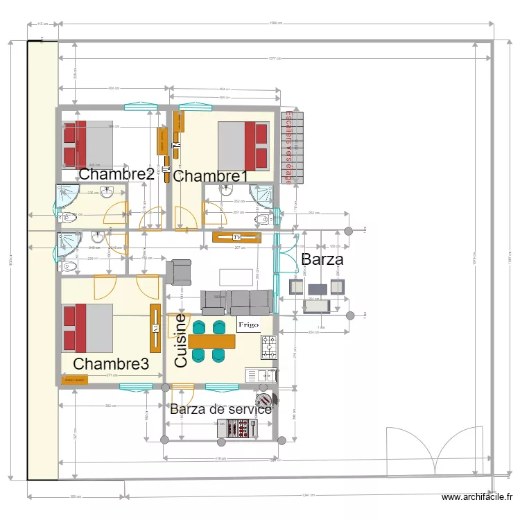 rukingamubiri apprt rdc. Floor plan with 