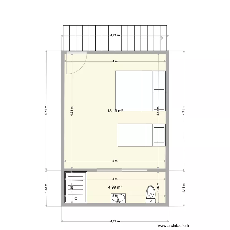 Quebrada 1. Floor plan with Quebrada 1. Floor plan with