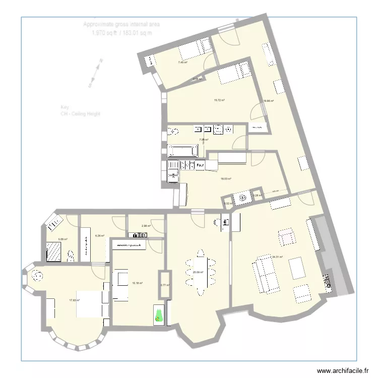 FitzJames 10bis2. Floor plan with FitzJames 10bis2. Floor plan with