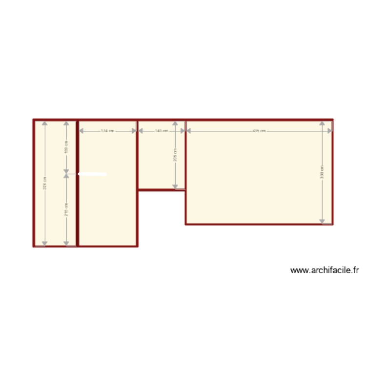 Q10 faux plafond lamelles scenario1. Floor plan with 0 room and 0 m2