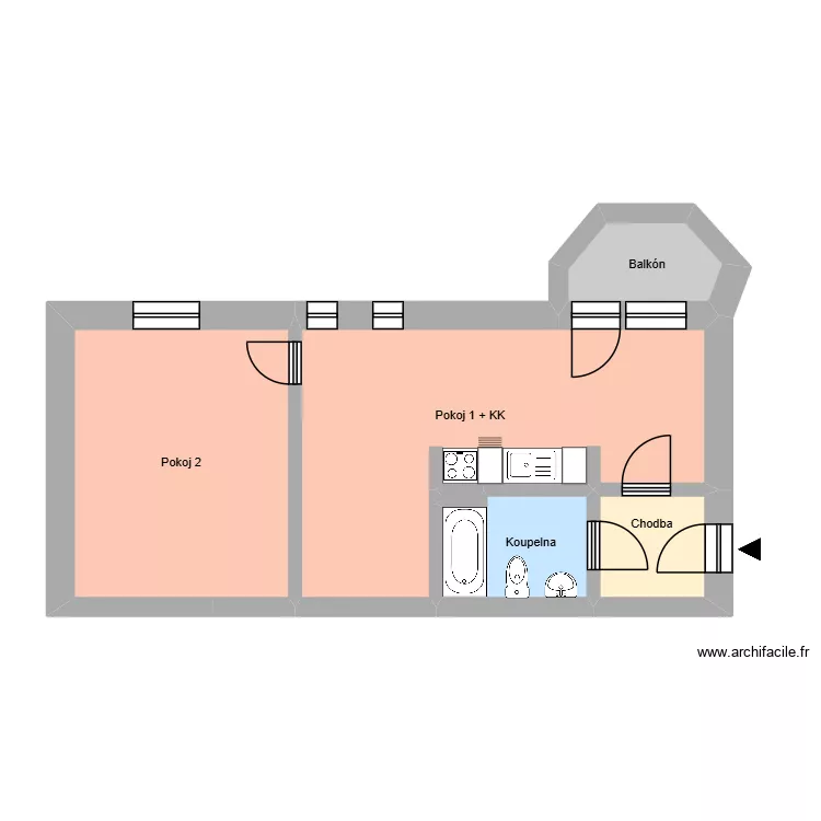 Mil&iacute;čova 1695, byt 17. Floor plan with 10  and 169 m²