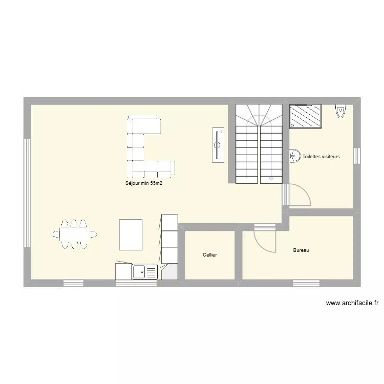 1. Etage. Floor plan with 4  and 72 m²