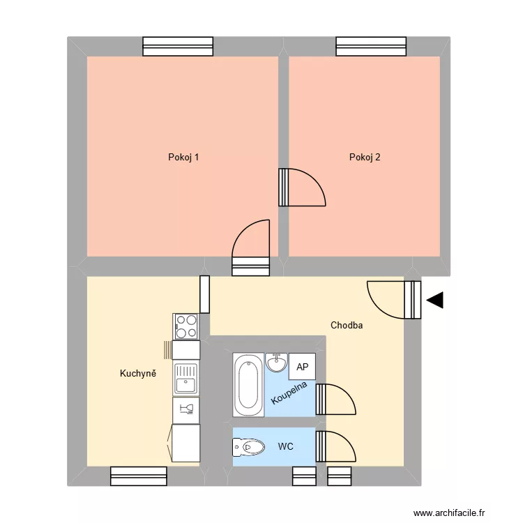 Na N&aacute;břež&iacute; 14, byt 3. Floor plan with 11  and 179 m²