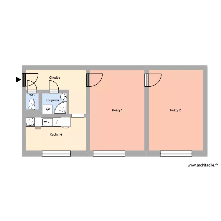 N&aacute;dražn&iacute; 2397, byt 14. Floor plan with 11  and 175 m²