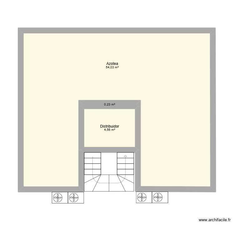 Casa. Floor plan with 3 and 58 m² Casa. Floor plan with 3 and 58 m²