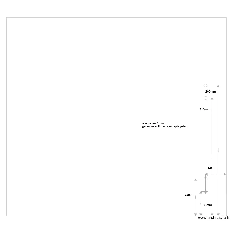 frontje 447mm hoog. Floor plan with 