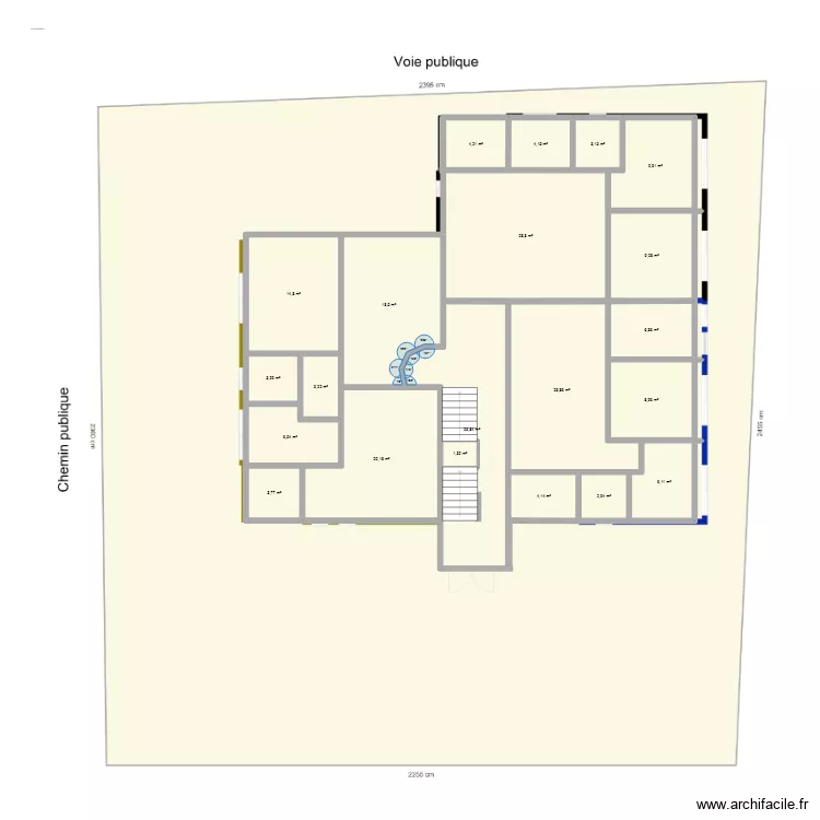 plan INSS superficie. Floor plan with 