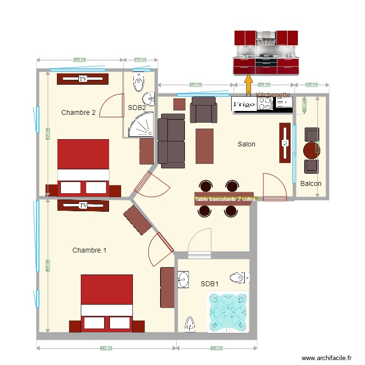 appartement 3eme etage. Floor plan with 0 room and 0 m2
