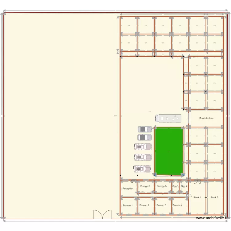hangars q10. Floor plan with 