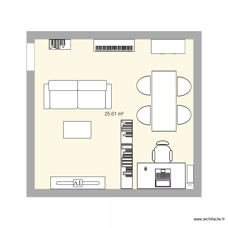 LA apparrt. Floor plan with LA apparrt. Floor plan with