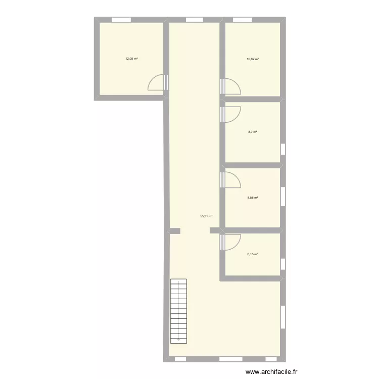 PIANO TERRA. Floor plan with 6  and 101 m²