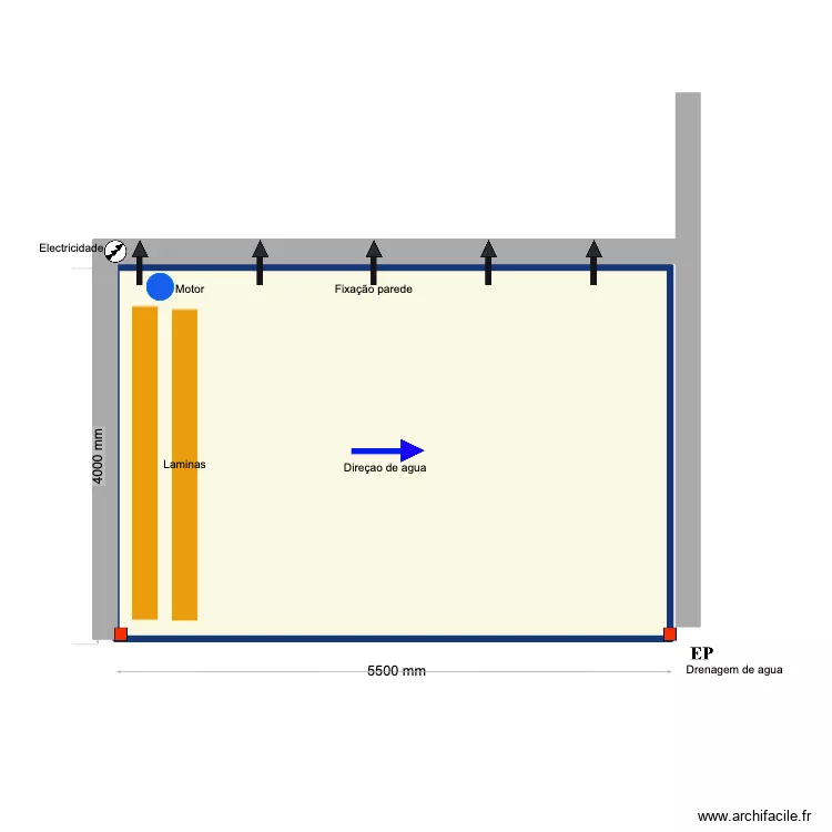 4000*5500 Koelho. Floor plan with 1 and 23 m² 4000*5500 Koelho. Floor plan with 1 and 23 m²