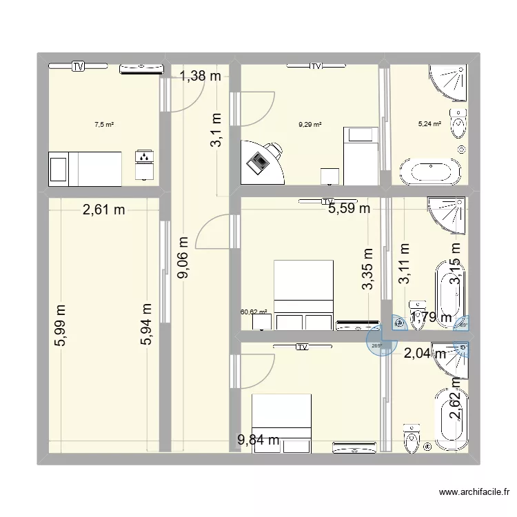 projeto casa ciee. Floor plan with 4 and 83 m² projeto casa ciee. Floor plan with 4 and 83 m²