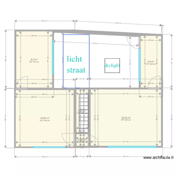 Steensedijk 208 eerste verdiep definitief met afmeting. Floor plan with Steensedijk 208 eerste verdiep definitief met afmeting. Floor plan with