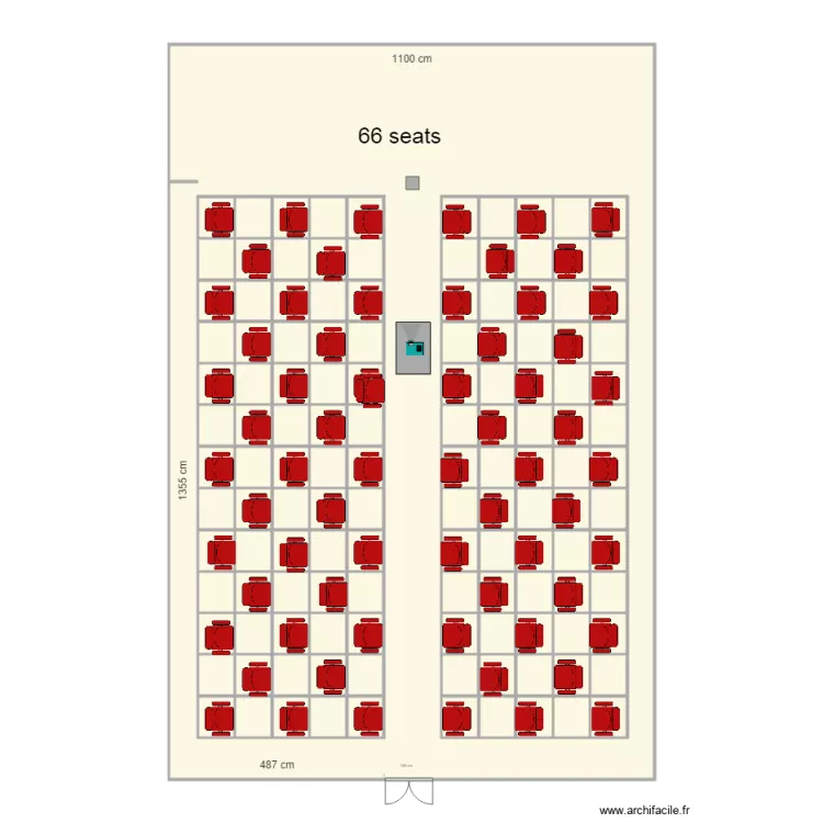 salle 3eme etage size. Floor plan with 
