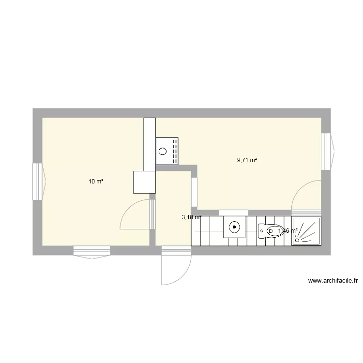 8x24. Floor plan with 