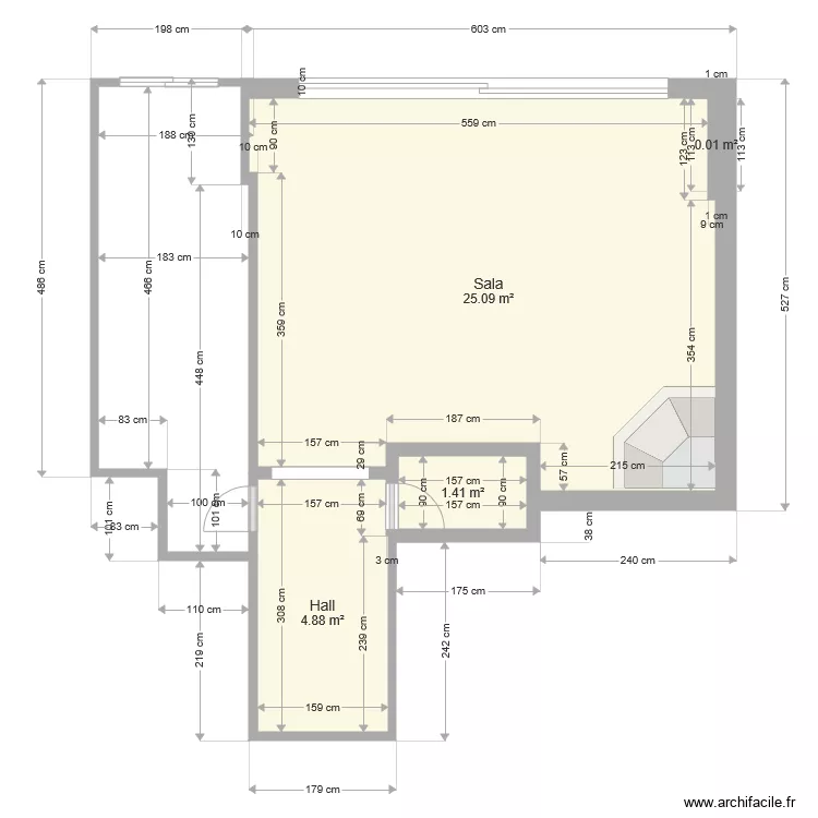 Nuno Veloso Sala. Floor plan with 