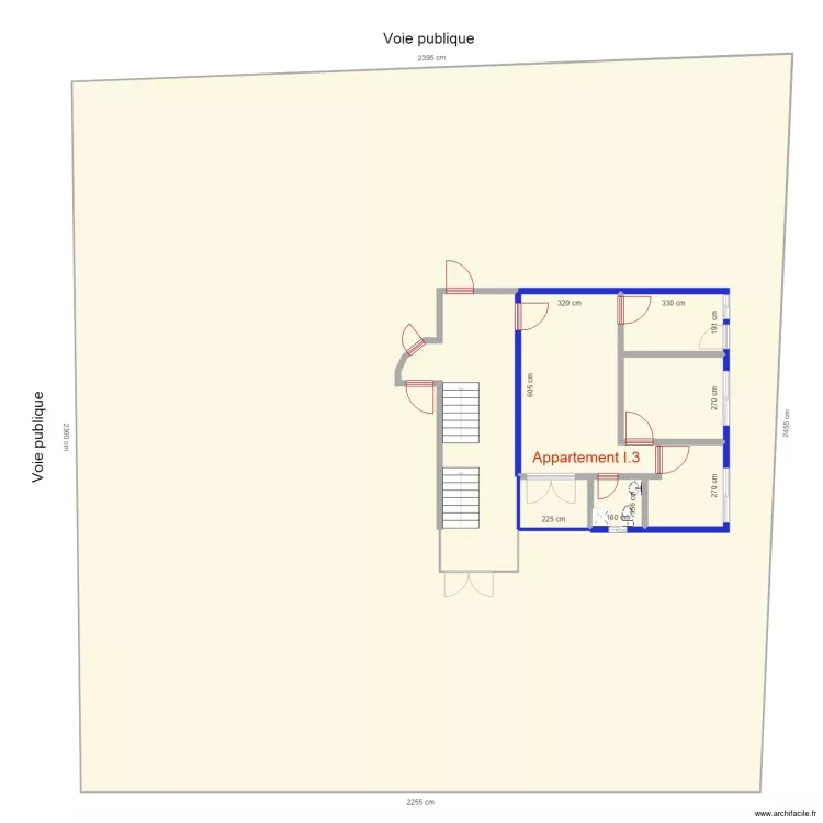 appartements I3. Floor plan with 