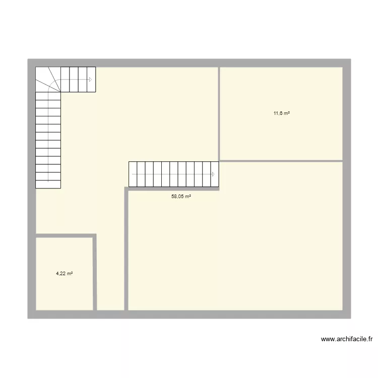 kuca sprat. Floor plan with 