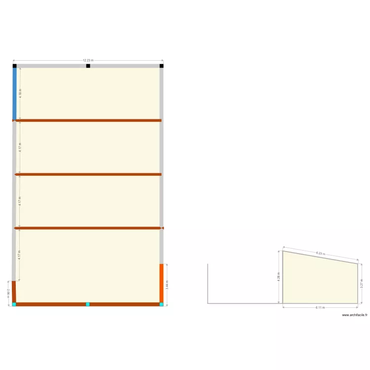 New hangar. Floor plan with 