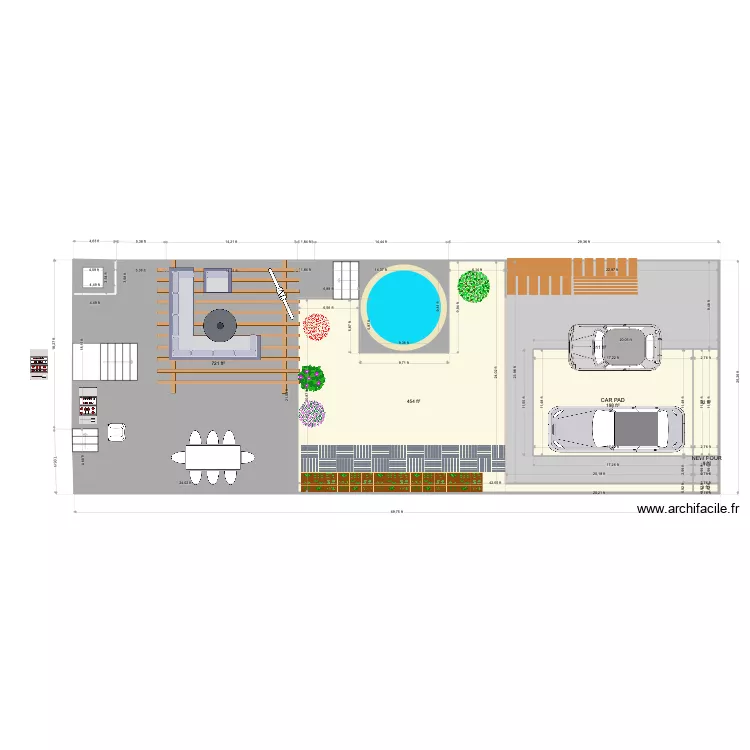 Backyard CARPORT IDEA 6. Floor plan with 