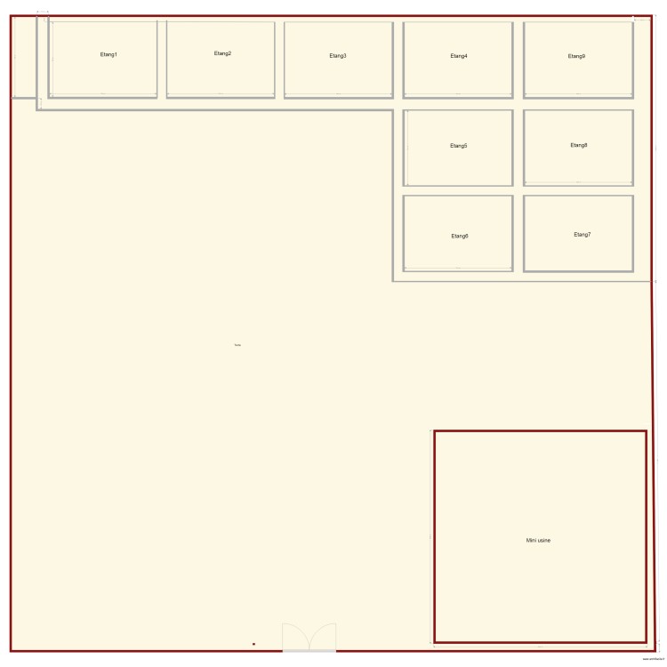 Quartier industriel etang piscicoles. Floor plan with 0 room and 0 m2