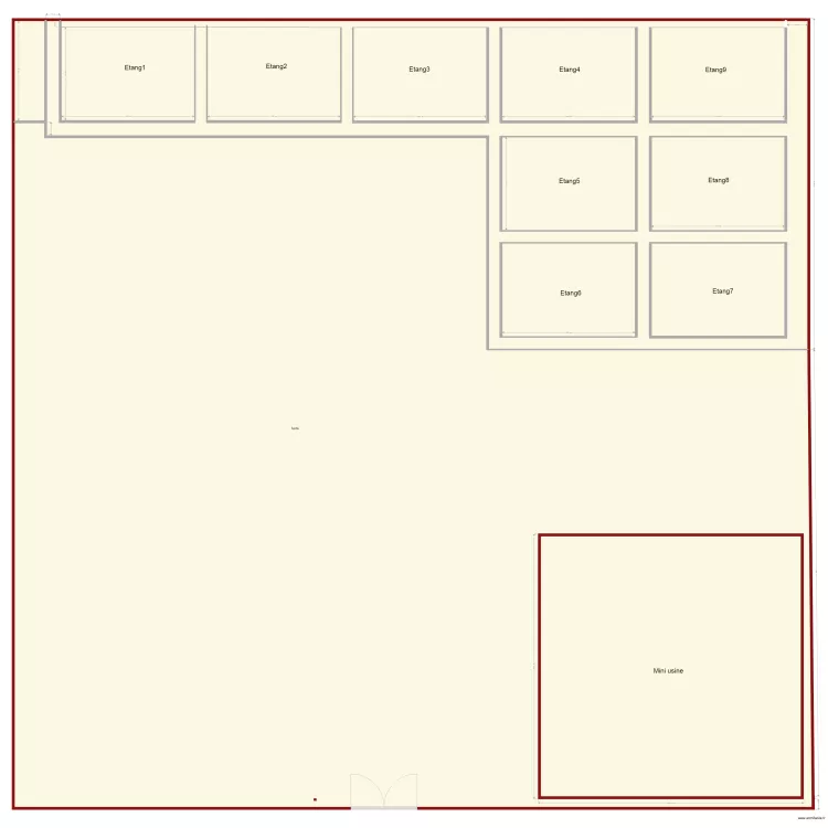 Quartier industriel etang piscicoles. Floor plan with 