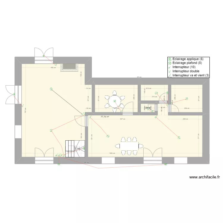 Plan ECL RDC. Floor plan with 