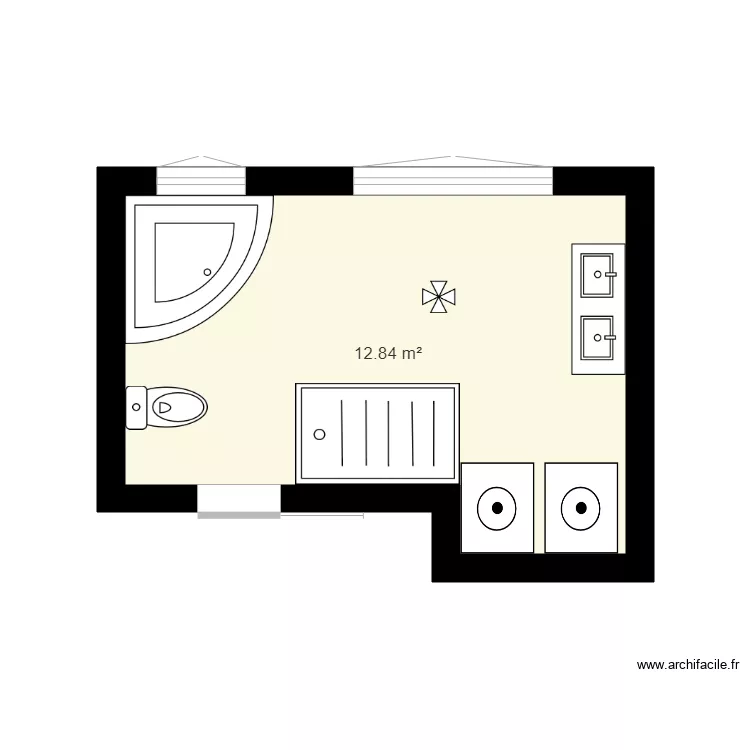 salle de bain2. Floor plan with 