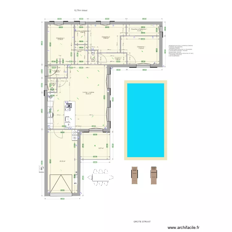 evi muren 31 leidingen. Floor plan with 