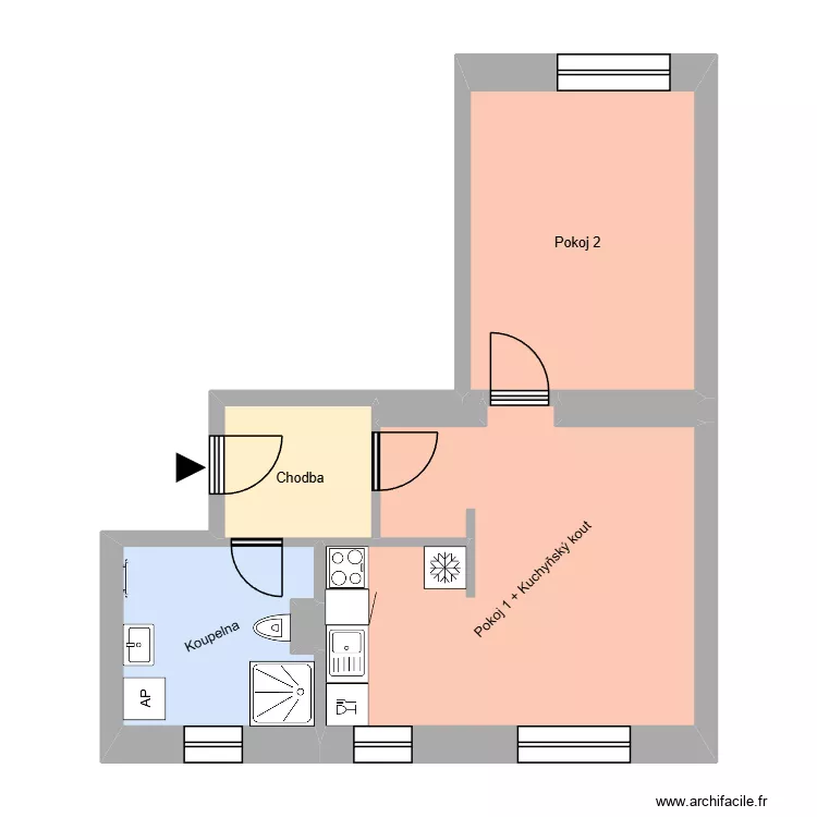 Kapitána Jasioka 719, byt 6. Floor plan with Kapitána Jasioka 719, byt 6. Floor plan with