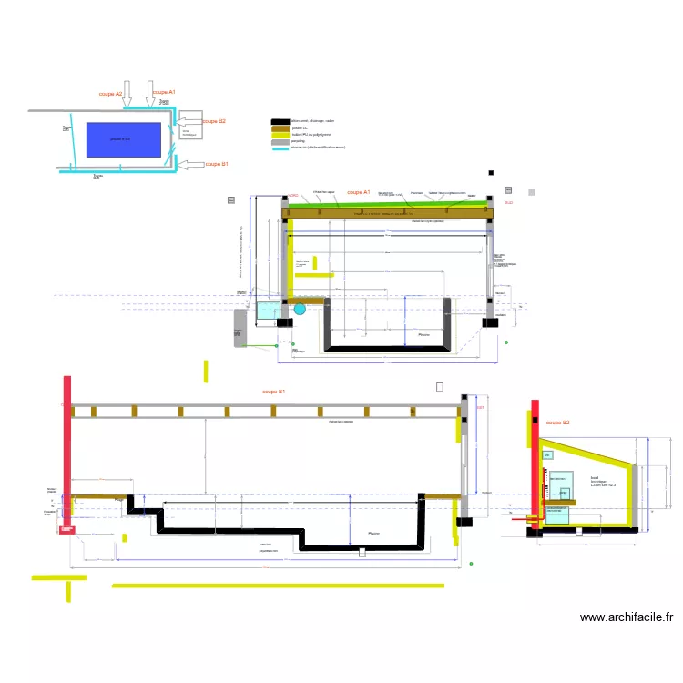 piscine béton 2024 v20. Floor plan with piscine béton 2024 v20. Floor plan with