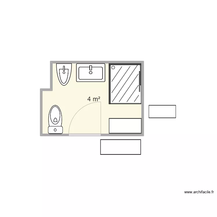 Ba&ntilde;o. Floor plan with 