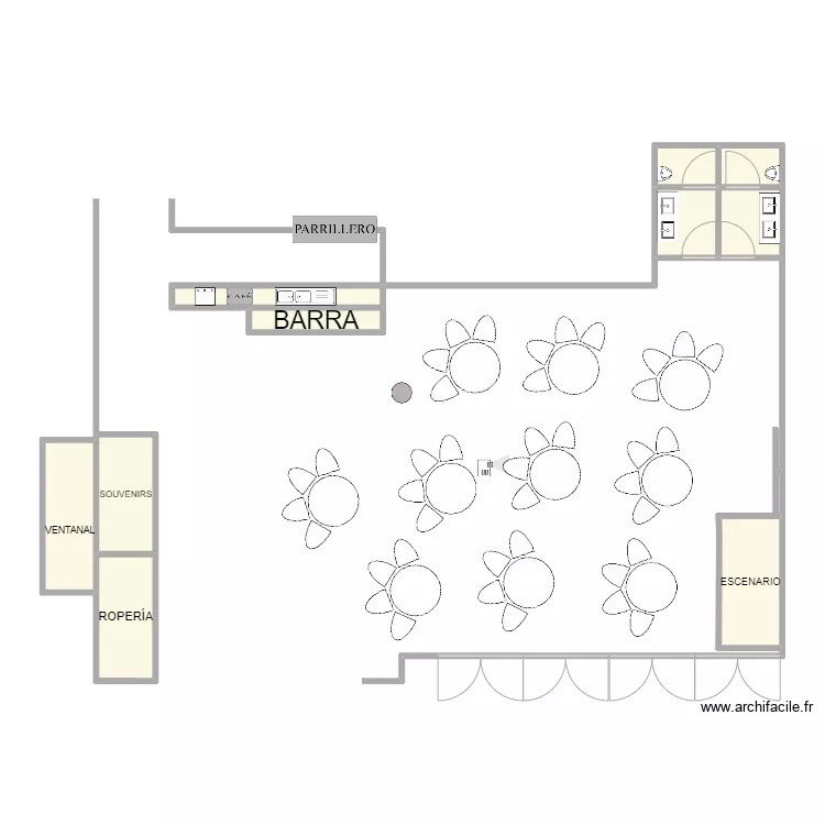 Salón utu. Floor plan with Salón utu. Floor plan with