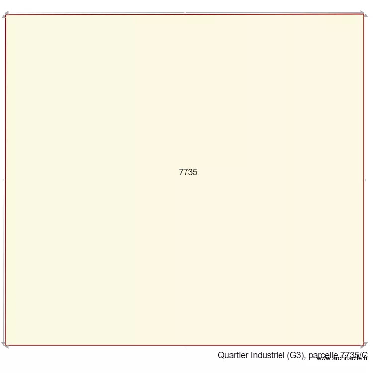 Parcelle 7725 G3. Floor plan with 