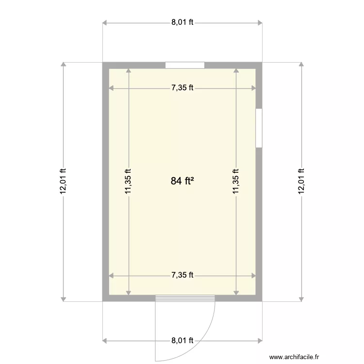 Bio 8x10 with windows. Floor plan with 