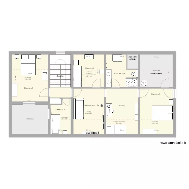 Chic &agrave; Chic Etage. Floor plan with 