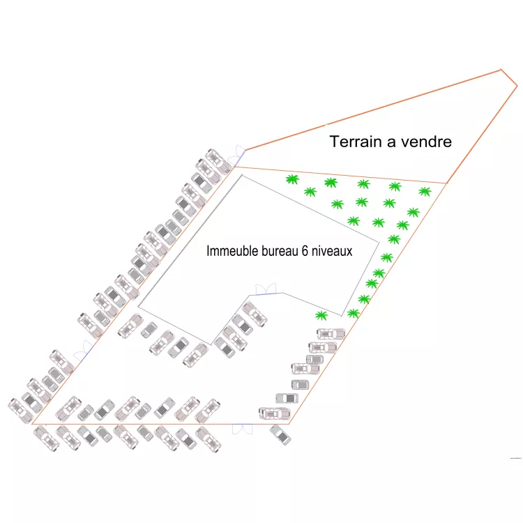 morcellement. Floor plan with 