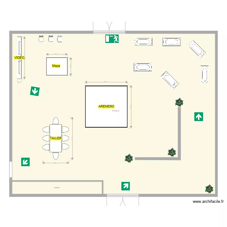 Plano. Floor plan with 